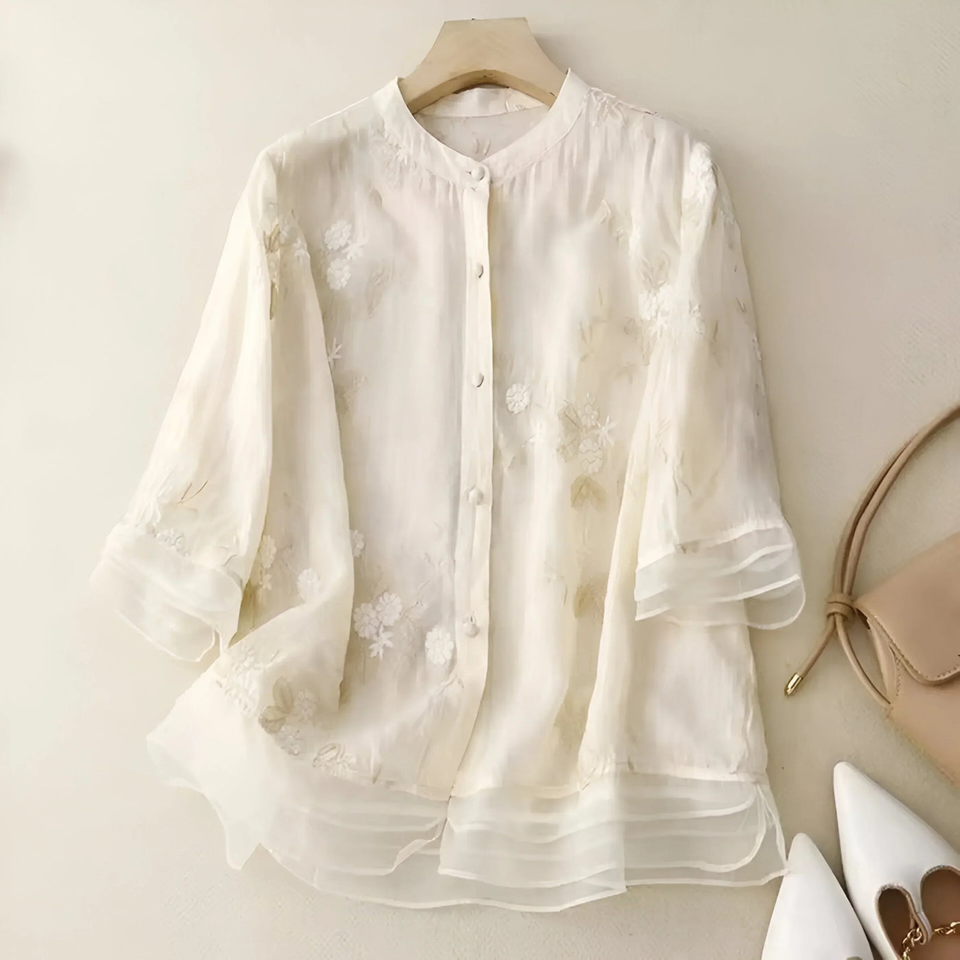 Emily™ - Cotton Top With Flowers