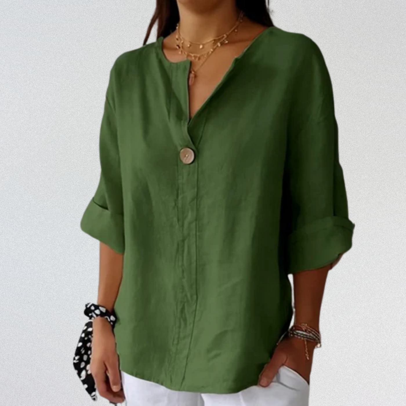 NAYLA™ - Casual V-Neck Blouse
