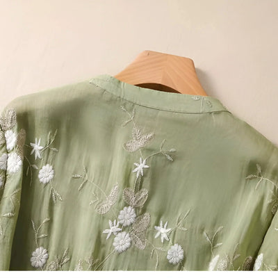 Emily™ - Cotton Top With Flowers