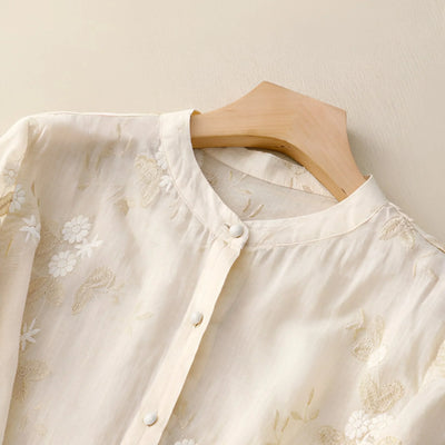 Emily™ - Cotton Top With Flowers