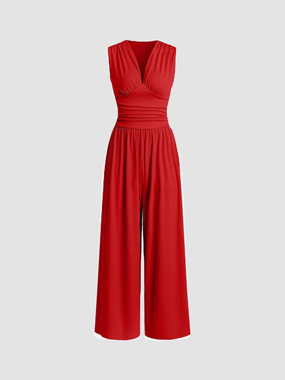 Charity™ – Chic Sleeveless Wide-Leg Jumpsuit