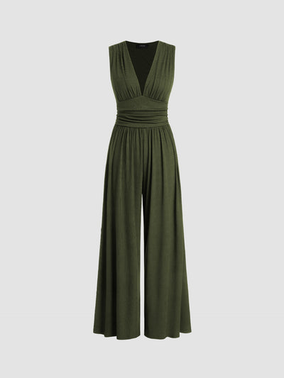Charity™ – Chic Sleeveless Wide-Leg Jumpsuit