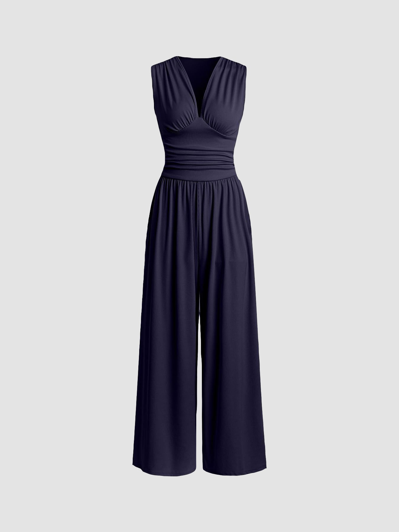 Charity™ – Chic Sleeveless Wide-Leg Jumpsuit