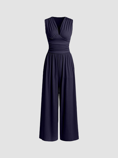 Charity™ – Chic Sleeveless Wide-Leg Jumpsuit