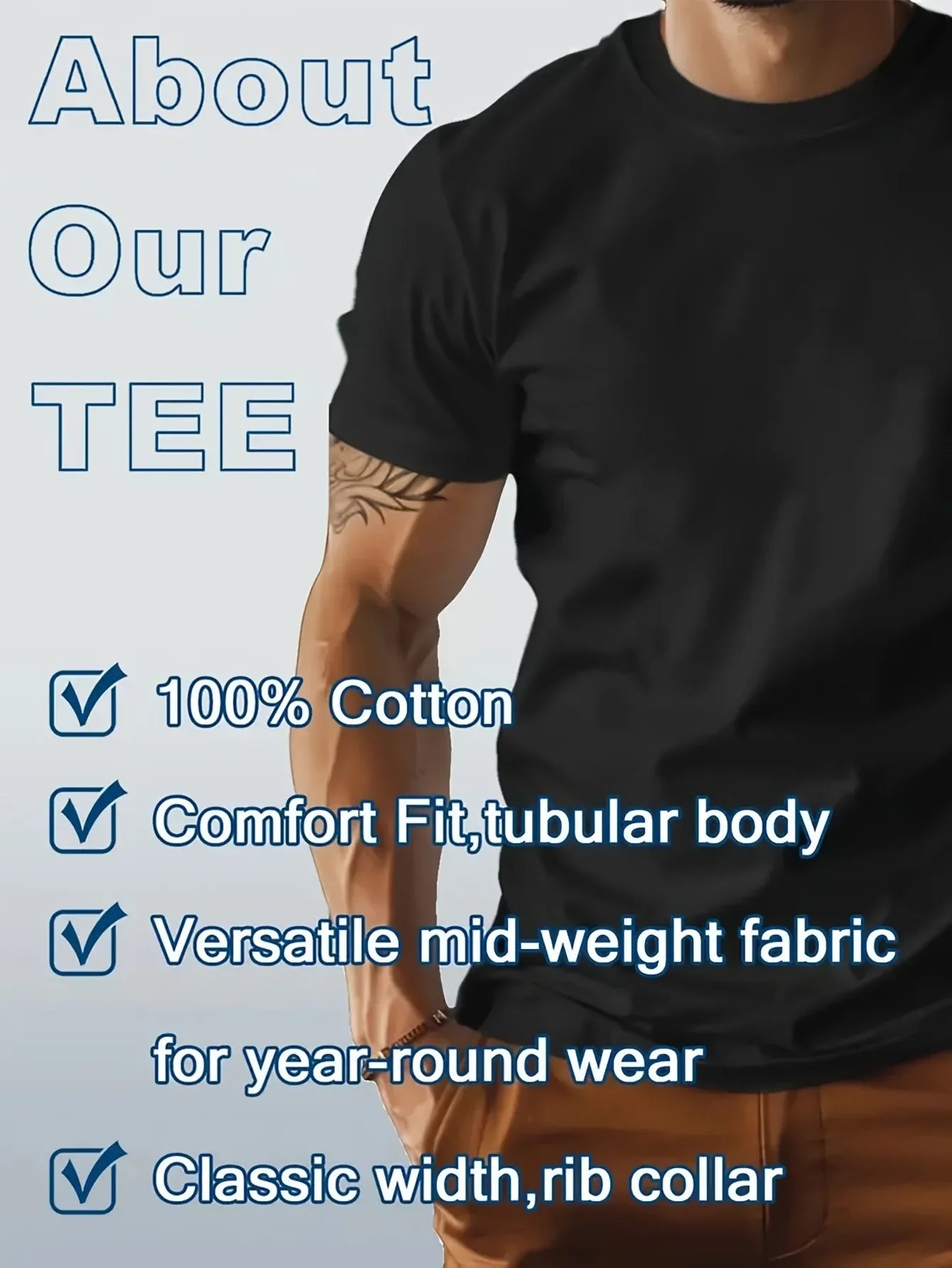Lois Jeans Men's Classic Big Logo T-shirt, Navy Blue Yellow Baco 6618